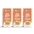 Nutriorg Sea Buckthorn Juice, Himalayan Berry, Enrich With Omega 3,6,7 & 9, Rich in Vitamin C, No Added Sugar (500 ml, Pack of 3) - Fast UK Delivery