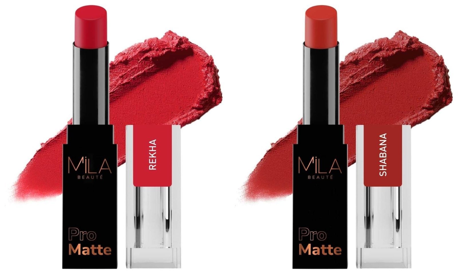 uk61ub6H3ggbL-1-1.jpg MILA Beaute Pro Matte Lipstick | Creamy Matte Lipstick | Shade - Rekha, 4.2g Pro Matte Lipstick | Creamy Matte Lipstick | Shade - Shabana, 4.2g - Fast UK Delivery - Image 1