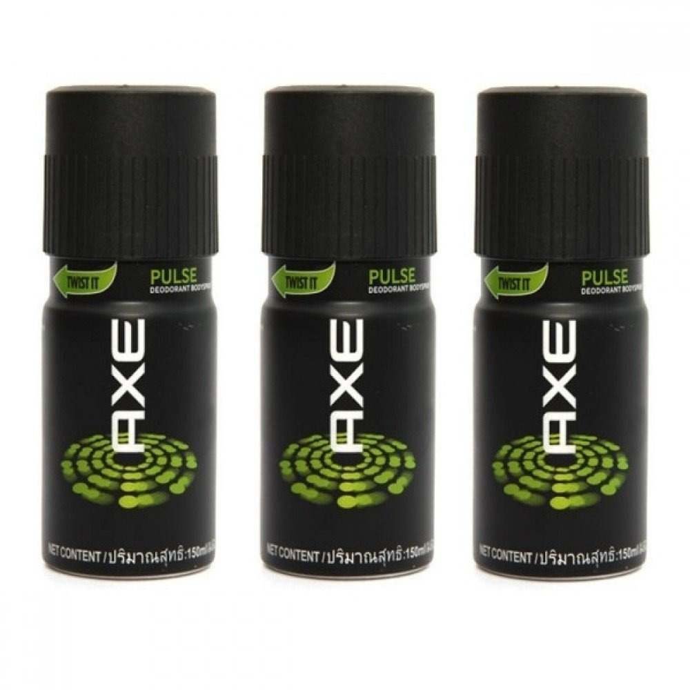 uk61uff2Lgn3L-1-1.jpg Axe Pulse Deodorant Body Spray For Men 150 Ml (Pack Of 3) - Fast UK Delivery - Image 1