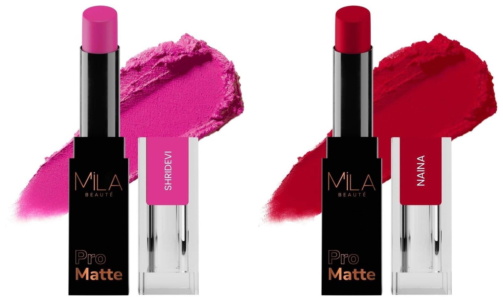 uk61ulyTSsq2L-1-1.jpg MILA Beaute Pro Matte Lipstick | Creamy Matte Lipstick | Shade - Shridevi, 4.2g Pro Matte Lipstick | Creamy Matte Lipstick | Shade - Naina, 4.2g - Fast UK Delivery - Image 1