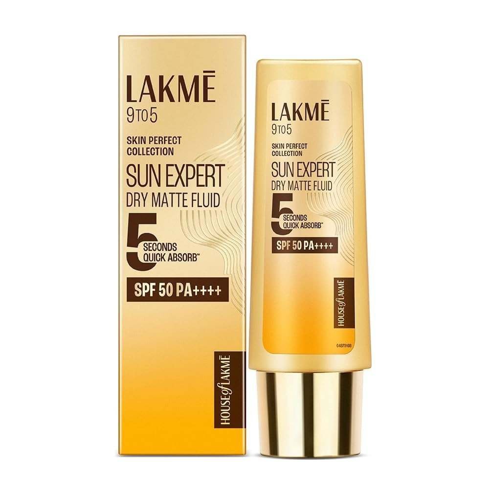 uk61uwQyMDpbL-1-1.jpg LAKME Sun Expert Dry Matte Fluid SPF 50++++ Sunscreen with 1% niacinamide & ceramide, for oily skin & combination skin 50ml - Fast UK Delivery - Image 1