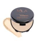 Mila Beaute Perfecting Compact Powder | Natural Matte Finish| Longstay with SPF 15 | Minimized Pores and Finelines | Controls Shine | Lightweight Compact Powder |Shade - (Ivory 16g) - Fast UK Delivery