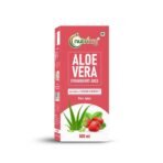 Nutriorg Aloe Vera Juice With Strawberry Flavor 500 ml, Rejuvenates Skin and Hair, Natural Juice for Skin Care, No Added Sugar - Fast UK Delivery
