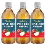 Abbie's Apple Cider Vinegar 1419 ml (473 ml X 3 Units) with Goodness of Blended Fermented Apples with 5% Acidity | for Drinking , Dressing Salad & Helps in Loosing Weight | - Fast UK Delivery