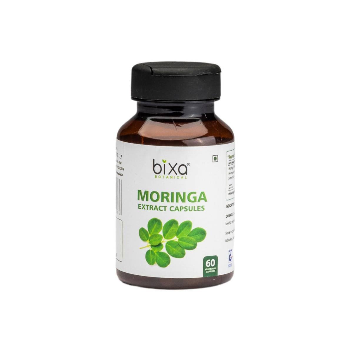 uk61vsRmH2hbL-1-1.jpg Bixa Botanical Moringa Oleifera leaf Superfood (shigru/Shahjan) Extract with 1% Alkaloids 60 Vegan Capsules (450mg) Bone & Joint wellness | Promotes Healthy Heart Functions | Metabolism & weight loss - Image 1