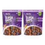 ALPINO High Protein Super Rolled Oats Chocolate 2kg (1kg Pack of 2) - Rolled Oats, Natural Peanut Butter & Cocoa Powder Protein, No Added Sugar & Salt, Gluten Free As Seen on Shark Tank India - Fast UK Delivery