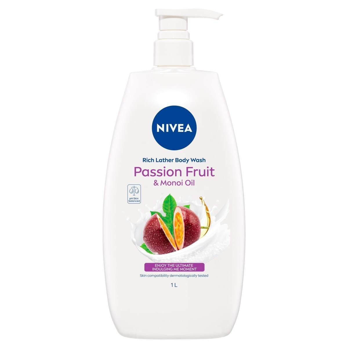 uk61wXlRgdujL-1-1.jpg NIVEA Passionfruit & Monoi Oil Body Wash (1L), Rich Lather Shower Gel for Healthy Moisturised Skin, Shower Cream with Fresh Mild Scent for Effective Body Cleansing, detox cleanse, best body wash, soap - Fast UK Delivery - Image 1