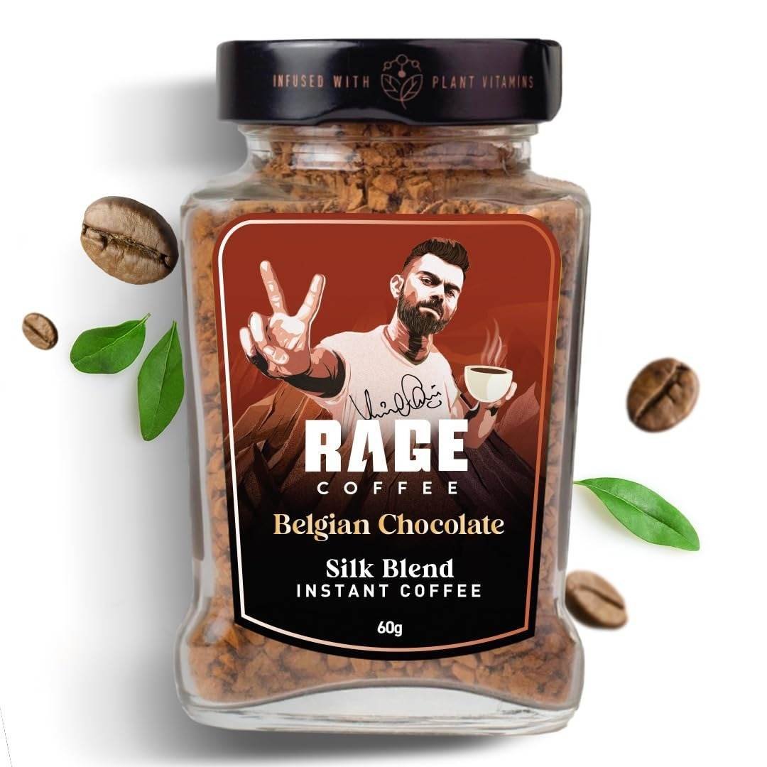 uk61wZfDbDTL-1.jpg Rage Coffee Silk Blend Instant Coffee | Belgian Chocolate Silk Blend Flavoured Coffee 60 GMs | | 100% Pure Instant Coffee | Premium, Bold & Smooth - Fast UK Delivery - Image 1