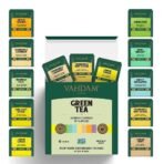 VAHDAM, Green Tea Bag Sampler | Tea Variety Pack- 10 Teas Bags | Gluten Free, Pure Ingredients | Pure Assorted Green Tea Gift Sets, Assortment Of 10 Green Tea Flavors | Valentines Day Gifts 2025 - Fast UK Delivery