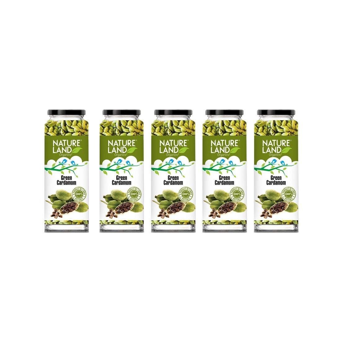 uk61wjxoTpUwL-1.jpg Natureland Organics Green Cardamom 75 gm (Pack of 5) - Organic Hari Elaichi - Fast UK Delivery - Image 1