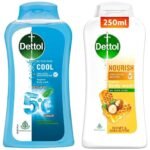 Dettol Body Wash and Shower Gel, Cool - 250ml and Dettol Body Wash and Shower Gel, Nourish - 250ml - Fast UK Delivery