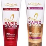L'Oreal Paris Rapid Reviver Total Repair 5 Deep Conditioner, 180ml & L'Oreal Paris Rapid Reviver 6 Oil Nourish Deep Conditioner, 180ml - Fast UK Delivery