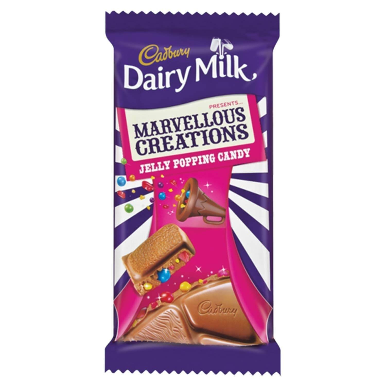 uk61xOF3z2dXL-1-1.jpg Cadbury Marvellous Creations, Jelly Popping Candy Flavour, Chocolate, 160 Gram - Fast UK Delivery - Image 1