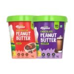 ALPINO High Protein Chocolate Peanut Butter Crisp And Chocolate Peanut Butter Crunch Roasted Peanuts, Chocolate Paste, Plant Protein Brown Sugar & Sea Salt - 30g Protein, Gluten Free Plant Based - 1kg,( Pack of 2) - Fast UK Delivery