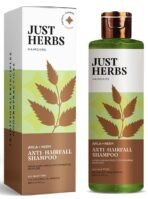 Just Herbs 8 in 1 Root Nourishing Amla Neem Hair Fall Control Shampoo For Men & Women - Suitable For Oily Hair Scalp, Sulphate & Paraben Free 200 ml - Fast UK Delivery