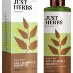 Just Herbs 8 in 1 Root Nourishing Amla Neem Hair Fall Control Shampoo For Men & Women - Suitable For Oily Hair Scalp, Sulphate & Paraben Free 200 ml - Fast UK Delivery