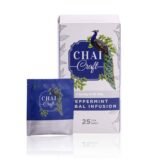 Chai Craft Peppermint Herbal Infusion Tea Is Refreshing, Natural Breath Freshener, That Helps in Detoxification and Is Organic 25 Bags - Fast UK Delivery