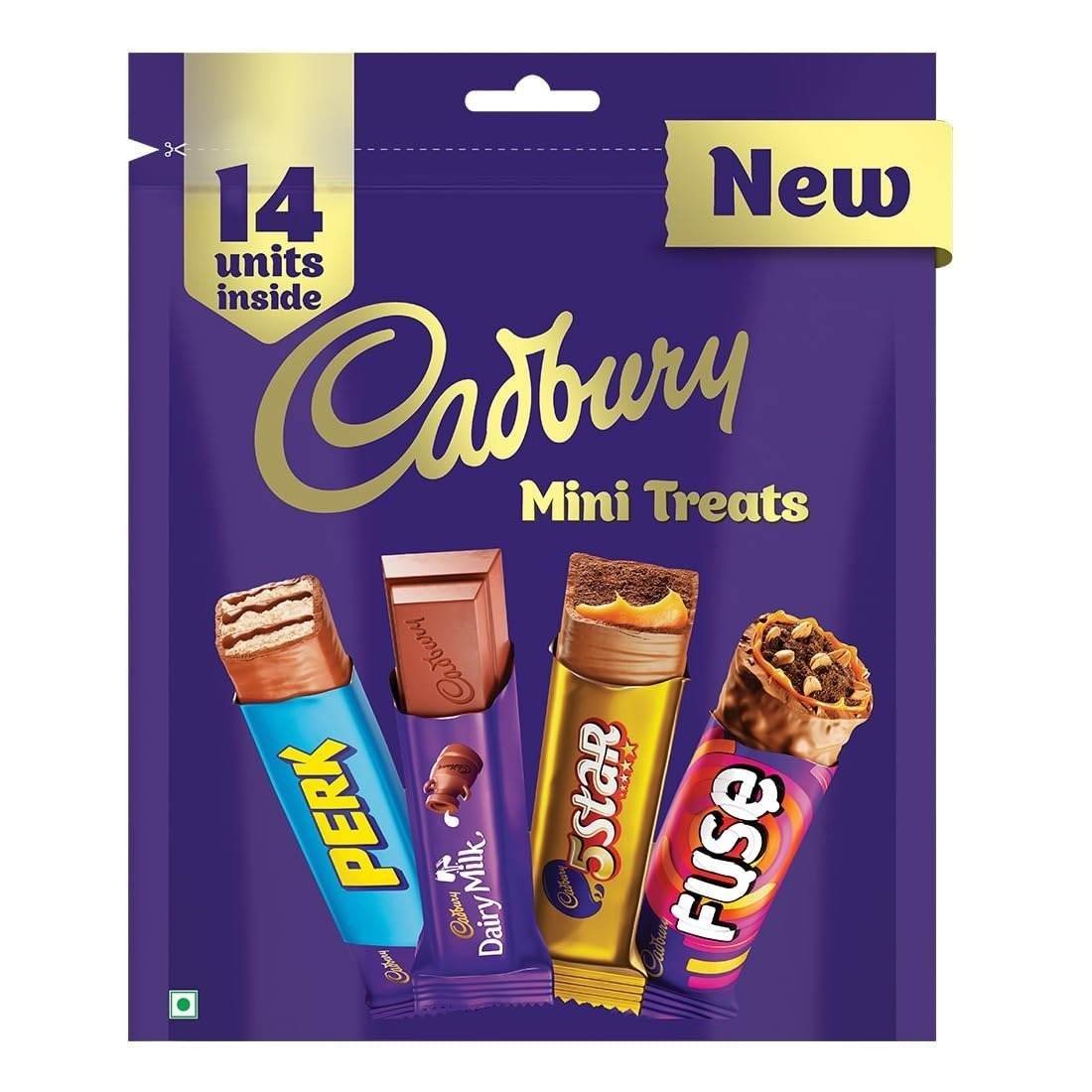 uk61xjzxZ43gL-1-1.jpg Cadbury Assorted Mini Treats Chocolate Bar, 129.9 g - Fast UK Delivery - Image 1
