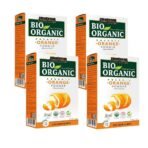 Indus Valley Bio Organic Orange Peel Powder Natural & Organic for Skin Lightening Face Pack, Care, Vitamin C and antioxidants add glow, Certified FSSAI, USDA Organic and ECOCERT- (100 * 4=400g) - Fast UK Delivery