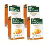 Indus Valley Bio Organic Orange Peel Powder Natural & Organic for Skin Lightening Face Pack, Care, Vitamin C and antioxidants add glow, Certified FSSAI, USDA Organic and ECOCERT- (100 * 4=400g) - Fast UK Delivery