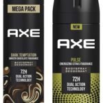 AXE Dark Temptation Long Lasting Deodorant Bodyspray For Men 215 ml & Axe Pulse Long Lasting Deodorant Bodyspray for Men 150 ml - Fast UK Delivery