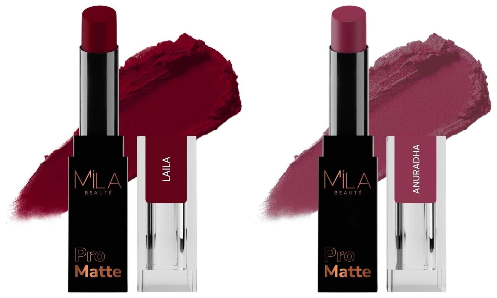uk61y2szjeSOL-1-1.jpg MILA Beaute Pro Matte Lipstick | Creamy Matte Lipstick | Shade - Anuradha, 4.2g Pro Matte Lipstick | Creamy Matte Lipstick | Shade - Laila, 4.2g - Fast UK Delivery - Image 1