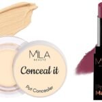 MILA Beaute Pro Matte Lipstick | Creamy Matte Lipstick | Shade - Anuradha, 4.2g Conceal It Pot Concealer For Face Makeup | Shade - (Rich Vanilla, 4g) - Fast UK Delivery