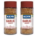 Keya Garlic Granules 55g | Pure, All-Natural, Flavor Booster for Cooking, Soups, Sauces |No Additives, Preservatives | Pack of 2 - Fast UK Delivery