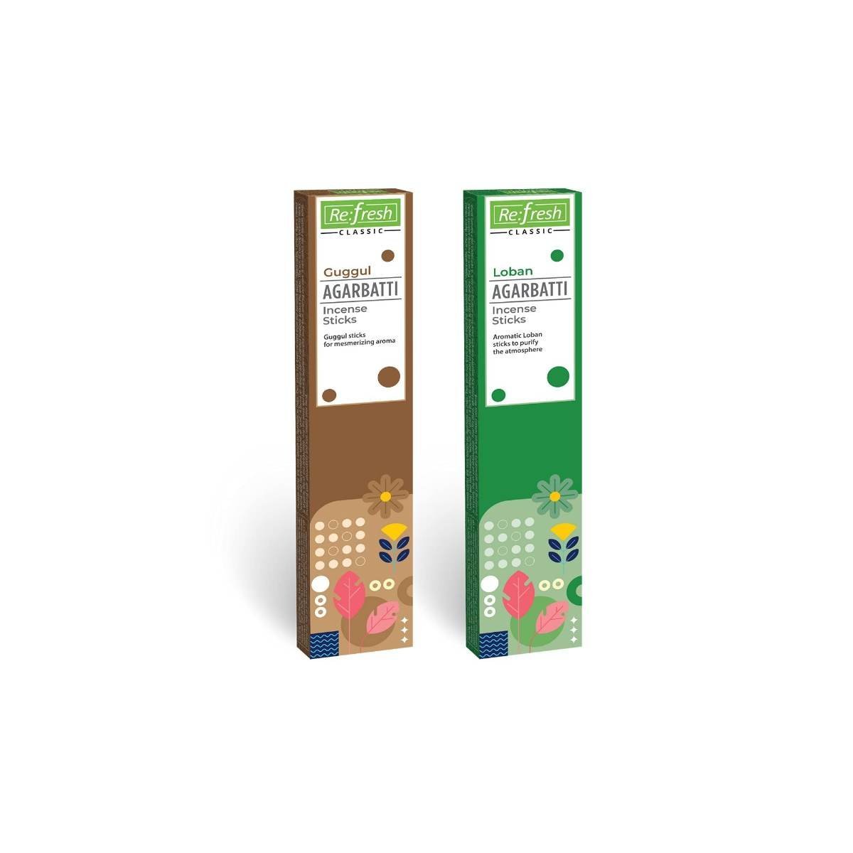 uk61yLyxuQ25S-1.jpg Refresh Agarbatti 170 Gm | Combo of Guggul, Loban (Pack of 2 * 85 Gm) | Natural Fragrance Incense Sticks | Pooja Items for Home | Daily Use for Meditation | Combo Offer on Agarbatti Stick - Fast UK Delivery - Image 1