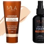 MILA Beaute Makeup Fixer |Makeup Setting Spray | Dermatalogically Tested 75ml Longwear Weightless Foundation | Liquid Foundation | Shade - (103 Light Beige, 30ml) - Fast UK Delivery