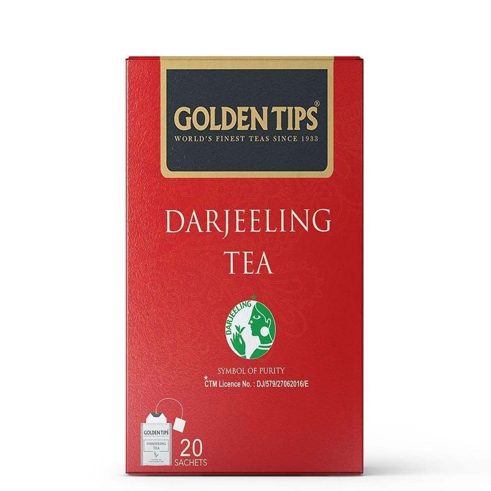 uk61yz0X0KtgL-1-1.jpg Golden Tips Pure Darjeeling Black Tea (40g, 20 Sachets) - Fast UK Delivery - Image 1