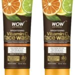 WOW Skin Science Brightening Vitamin C Face Wash | All Skin Types | Glowing Bright Skin | Refreshing | Paraben & Sulphates Free | Face Wash for Women & Men | 100 ml (Pack of 2) - Fast UK Delivery