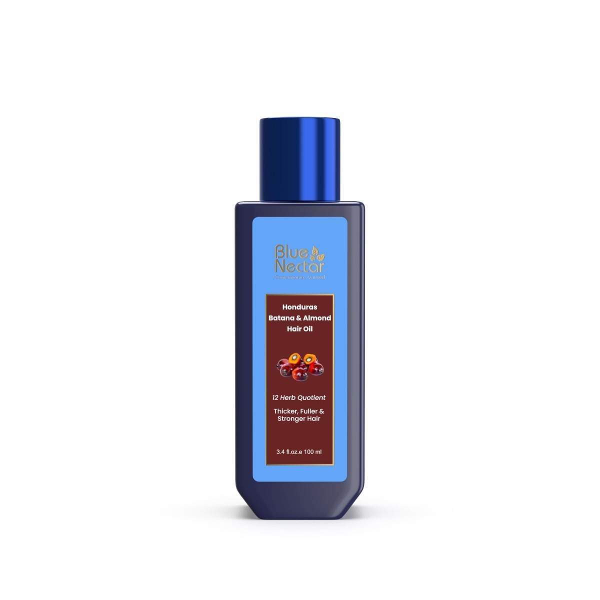 uk61z9dyJvtfL-1.jpg Blue Nectar Batana Oil for Thicker Hair | Pure Honduras Batana Oil for Hair Growth with Organic Almond Oil | Ayurvedic Hair Growth Oil for Stronger Hair (12 Herbs, 100 ml) - Fast UK Delivery - Image 1