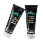 mCaffeine Face Wash Combo Pack with Face Scrub (75ml each) | Pack of 2 Coffee Face Care Kit for Pollution Control & Tan Removal - Fast UK Delivery