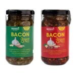 Nomad Food Project Combo of Bacon Thecha Green and Thecha Red | Each of 200gms - Fast UK Delivery