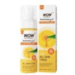 WOW Skin Science Sunscreen Gel For All Skin Types | SPF 55 PA++++ | With Glutathione & Aloe Vera Extract | Lightweight | Quick Absorbing | No White Cast | UVA & UVB Protection | 100 ml - Fast UK Delivery
