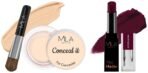 MILA Beaute Pro Matte Lipstick | Shade - Noorjahan, 4.2g Conceal It Pot Concealer For Face Makeup | Shade - (Light Ivory, 4g) - Fast UK Delivery