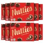 Cadbury Nutties Chocolate Pack, 30 g (Pack of 10) - Fast UK Delivery