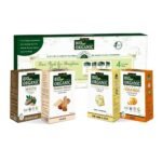 INDUS VALLEY Bio Organic Face Pack (Mulethi Powder, Sandalwood Face Pack, Orange Peel Powder and Multani Mitti Powder) Beauty Gift Set, (4 x 30 g) - Fast UK Delivery