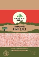 Organic India Pink Rock Salt, 1Kg Pouch - Fast UK Delivery