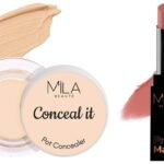 MILA Beaute Pro Matte Lipstick | Creamy Matte Lipstick | Shade - Raazi, 4.2g Conceal It Pot Concealer For Face Makeup | Shade - (Creamy Beige, 4g) - Fast UK Delivery