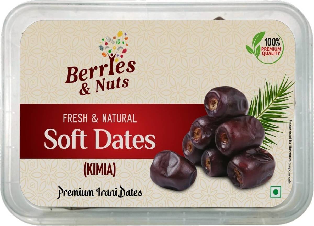 uk71-xPtpUtL-1.jpg Berries And Nuts Soft Dates Kimia Dates (Khajur) 1Kg| 500 Grams 2 Box |Fresh Mazafati Dates 100% Natural Soft Kimia Khajoor - Fast UK Delivery - Image 1