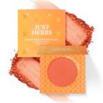 Just Herbs Nourishing Powder Blush Infused with Beetroot & Gotukola Highly Pigmented, Buildable Suitable for All Skin Tones - 3.5 g - Fast UK Delivery