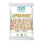 Natureland Organics Kabuli Chana/White Chana/Chole Pouch, 1 kg - Fast UK Delivery