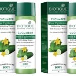 Biotique Cucumber Pore Tightening Toner| Ayurvedic and Organically Pure| Maintains Skin?s Natural pH |100% Botanical Extracts| Suitable for Normal & Oily Skin Types| 120mL (Pack of 2) - Fast UK Delivery