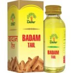 Dabur Badam Tail - 50ml | Sweet Almond Oil | Rich in Vitamin-E | For Healthy Hair & Skin | Sharpens Brain | Improves Digestion | Extracted from Almonds - Fast UK Delivery