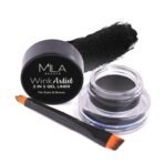 Mila Beaute Wink Artist Gel Eyeliner with Brush | For Eyes & Brows | Lasts Upto 36 Hours | Long Lasting & Waterproof Formula | Enriched With Calendula Oil and Aloe Vera | Shade - (Black, 4g) - Fast UK Delivery