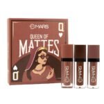 MARS Queen of Mattes Liquid Lipsticks Box Set of 3 (13.5 ml) (BROWNS) | Smudgeproof & Transferproof | Intense Pigmentation Long-Lasting Wear | Customizable Colors | Matte Finish - Fast UK Delivery