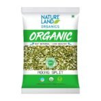 Natureland Organics Moong Chilka / Split 1 Kg - Organic Healthy Pulses - Fast UK Delivery