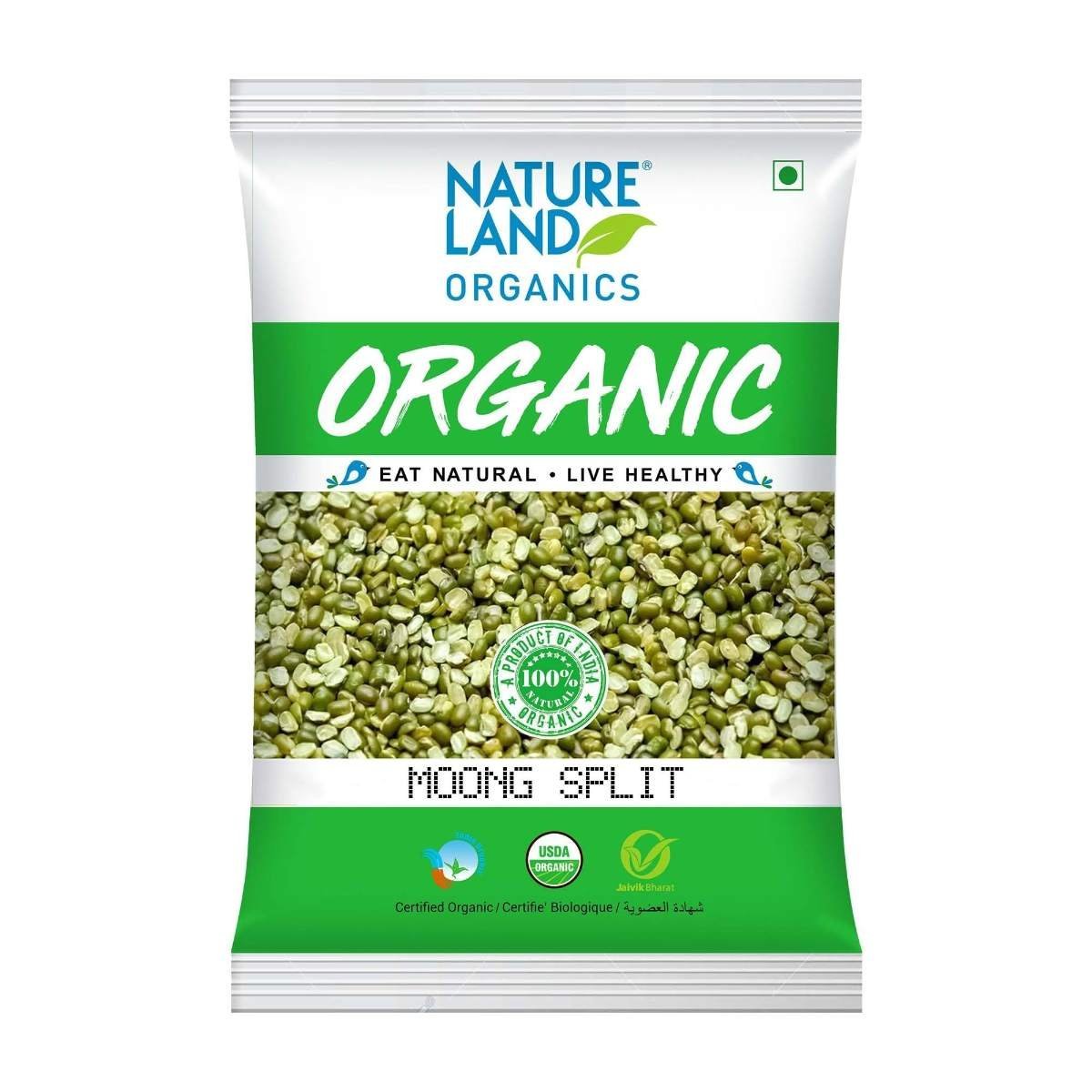 uk7124ys660vL-1.jpg Natureland Organics Moong Chilka / Split 1 Kg - Organic Healthy Pulses - Fast UK Delivery - Image 1